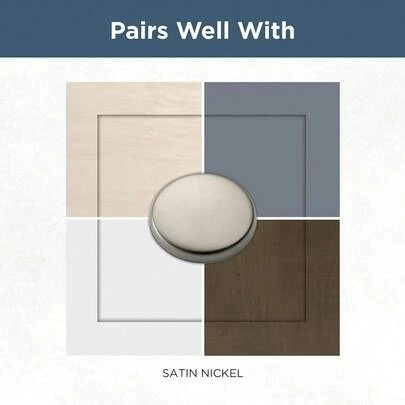 Franklin Brass Simple Twist (paquete de 10) manijas de gabinete de 7,6 cm con agujero central| Hardware de níquel satinado para puerta de cocina, cajones, aparadores, muebles P35518K-SN-B