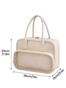 A Portable Makeup Bag, Travel And Vacation Toiletry Bag, Large-Capacity Professional Cosmetic Organizer With Zipper And Multiple Compartments-Perfect For Storing Makeup Brushes And Pencils. Waterproof Material, Easy To Clean, High-Quality Tote Organizer. - Multicolor - View 16