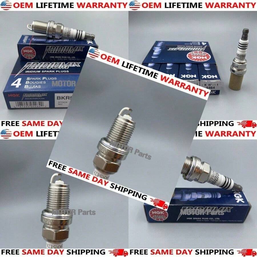 4PCS NGK Iridium IX Spark Plugs BKR5EIX-11 5464 For  Mitsubishi  USA - 如圖所示 - 查看 1