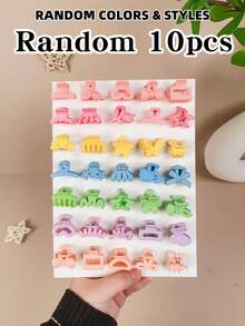 5/10/20/30/40/50 piezas Surtido de pinzas de pelo coloridas y lindas para niñas, adecuadas para uso diario, fiestas de cumpleaños, viajes, festivales o como un hermoso regalo para niñas y mejores amigas - Multicolor - Ver 10