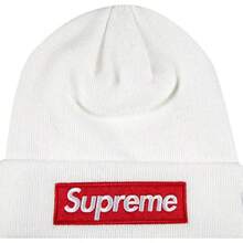 Supreme Box Logo Beanie (BOGO) | Authentic Unisex Knitted Acrylic Headwear | Essential Streetwear Cold Weather Accessory White - trắng - Xem 1