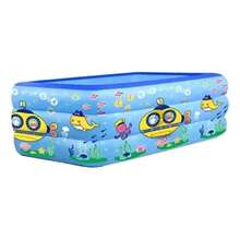 Piscina inflable con diseño de peces pequeños 160*120*55cm - Azul - Ver 1