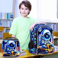 3pcs/Set Kids Backpack, 16 Inch Boys School Bag, Preschool Kindergarten Backpack - Astronaut Spaceship - Backpack - View 10