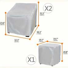 210D wasserdichte Gartenmöbel Abdeckung: Sofa, Stühle, Sonnenliege, runder Tisch, windbeständige Couchtisch Abdeckung, mit verstellbarem Kordelzug, geeignet für Wohnzimmer, Garten, Balkon und Terrasse Möbel, Valentinstag Geschenk - Verschiedenfarbig - Übersicht 8