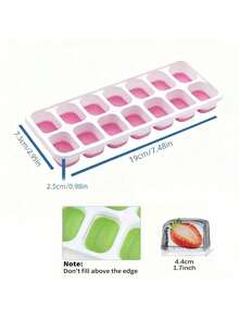 1/4个硅胶冰格模具，厨房用品，厨房小工具 00004件装，冰格托盘，易脱模硅胶材质，柔韧耐用，14格冰格托盘，带防溢可拆卸盖子，适用于冰箱冷冻，可堆叠冰格托盘，带盖，返校季必备 - 彩色 - 查看 15
