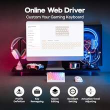 AJAZZ AK029 HE 8K Wired Mechanical Gaming Keyboard - Brand New Gaming Hall Effect Switches, 0.01ms Ultra-Fast Response, Zero Latency, 29-Key Single-Handed, Official Configuration Includes Ribbon Cable, Latency As Low As 0.125ms, 8KHz Report Rate, 128K Full Key Scan Rate Gaming Keyboard, Portable Keyboard - AJAZZ Official Authentic Products - View 4