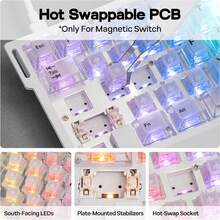 AJAZZ AK029 HE 8K Wired Mechanical Gaming Keyboard - Brand New Gaming Hall Effect Switches, 0.01ms Ultra-Fast Response, Zero Latency, 29-Key Single-Handed, Official Configuration Includes Ribbon Cable, Latency As Low As 0.125ms, 8KHz Report Rate, 128K Full Key Scan Rate Gaming Keyboard, Portable Keyboard - AJAZZ Official Authentic Products - View 6