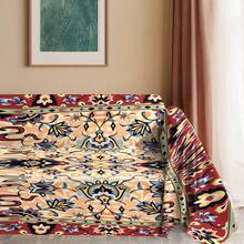 1pc Mandala Bohemian Pattern Sofa Throw Blanket, Suitable For 1/2/3/4 Seater Sofa, Machine Washable, Home Decor For Living Room & Bedroom, Ramadan Decoration - Multicolor - View 29