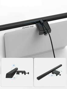 1 đèn LED bất đối xứng cho laptop, đèn kẹp màn hình, có thể gắn lên màn hình máy tính, hẹn giờ tự động tắt sau 60 phút, có thể điều chỉnh độ sáng, chế độ đọc nhanh, 3 nhiệt độ màu, cắm điện. - Nhiều màu - Xem 10