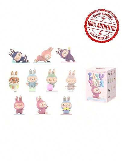 Pop Mart The Monsters Lazy Yoga Series Figures Sealed Case Blind Box, Cute& Collectible Mystery Figure, Musical/Wedding Season Festival Gift, 100% Authentic (Single Blind Box)