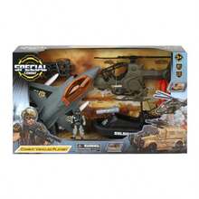 Juego de Juguete Militar Completo con Avión Helicóptero Lancha y Figura de Soldado - como en la foto - Ver 5