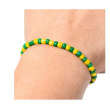 Pulsera de Orula y Eleggua 1 Hilo Protección Sabiduría Estabilidad Guía Espiritual Protección Constante Apertura de Caminos Oportunidades Nuevas accesorio navideño para regalos Christmas espiritualidad y vibras positivas en navidad navideñas - Amarillo, Verde, Negro y Rojo - Ver 2