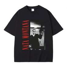 Camiseta gráfica de impresión de esqueleto, enfermedad mental, redes sociales te hacen ser una persona diferente, ropa de hip hop para hombres, moda suelta y casual - Negro 10 - Ver 6