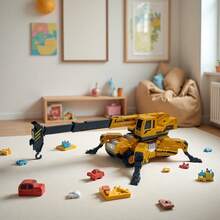 玩具、玩具车、起重机、玩具起重机、起重机模型、起重机、男孩游戏、儿童玩具车、生日礼物、惯性动力驱动、儿童玩具车、圣诞节、万圣节、节日礼物、男孩礼物 - 彩色 - 查看 6
