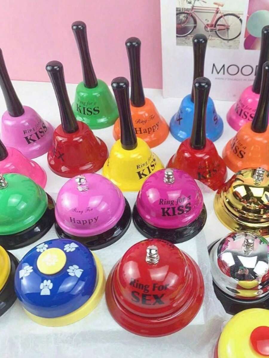 1PC/Student Gift Creative Bar Meal Bell Summoning Bell Table Bell Hand Answering Machine Pet Bell Ringing Bell Ringing Bell, During Class, Students Pay Attention And Remind Bell Training Bell On Meal Bell Game Answering Bell All Gold Ringing Bell, Competition Answering Bell Ringing Bell Kitchen Delivery Food Bell Pet Training Toy Bell Ringing Bell Calling Bell - Multicolor - View 1