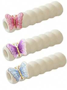 Embroidered Butterfly Door Knob Cover, Soft Warm Protective Sleeve, Anti-Collision Door Knob Guard, Reusable, Soundproof, Applicable For Home, Office, School, Storage - Multicolor - View 9