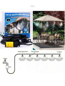 Sistema de enfriamiento por nebulización para patio 10 METROS - Multicolor - Ver 7