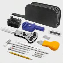 Watch Repair Kit, 151 PCS Professional Watch Battery Replacement Tool Kit,Watch Battery Replacement Tool Kit & Strap Adjustment, Watch Tool Kit With Spring Bar, Case Opener, Link Remover, Carrying Case,Case Back Opener, Screwdriver, Spring Bar, Resizing Tool - Silver - View 2