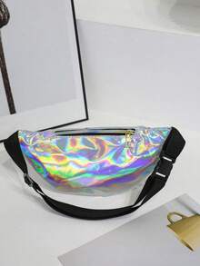 Modische Outdoor Laser Hüfttasche für Damen, Lauf Laser Hüfttasche, Damen Diagonale Brusttasche, Reflektierende Outdoor Strandtasche, mit verstellbarem Schultergurt, geeignet für den täglichen Gebrauch, Outdoor-Aktivitäten, Reisen, Wandern, Joggen, Radfahren, tragbares Design, ideales Geschenk - Verschiedenfarbig - Übersicht 7