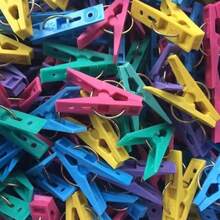Clothes Pegs Set 200 Pieces Clothes Pegs And Clothesline Clips Multicolor Plastic Clips - Multicolor - View 4