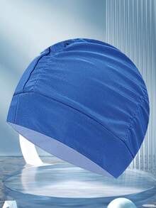 1pc Waterproof Black Fitness Swimming Cap,Cloth Swimming Caps,Pressure-Free Gentle Cloth Swim Cap, High Stretch Fabric Without Tightening Head, Premium Swimming Cap - Multicolor - View 10