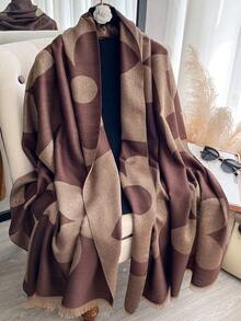 1 chiếc khăn choàng cổ họa tiết cỏ ba lá thanh lịch, chất liệu jacquard, chỉ vàng, đa năng dùng trong phòng điều hòa, thích hợp mặc ngoài vào mùa xuân/thu, phụ kiện thời trang phù hợp cho mặc hàng ngày. - Nhiều màu - Xem 14
