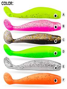 12-Pack TACKLEPIONEER T-Tail Soft Bait Lures | Two-Color Realistic PVC Lures - Slow Sinking And Bite-Resistant Design, Multiple Realistic Colors, Suitable For Bass, Rainbow Trout, Pike, Perch, And Sea Bass - Good Casting Performance, PVC Material, Suitable For Both Freshwater And Saltwater Fishing.