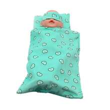 三件套43-45厘米娃娃睡袋套装，包含睡袋、枕头、眼罩，有心形和波点图案可选。 - 娃娃睡袋 - 查看 3