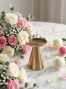 1件/3件/6件/套欧式简约古铜防风烛台（不含蜡烛）多种款式可选，圆底锥形烛台，简洁方便防烫手烛台，小号圆形烛台，柱状蜡烛烛台 - 銅色 - 查看 13