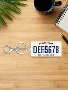 Customized Personalized USA State License Plate Replica Keyring Keychain,Customize Text,72 Styles,Personalized Acrylic Keychain USA State License Plate Replica Keyring Custom Car Accessory 50 States - Multicolor - View 31