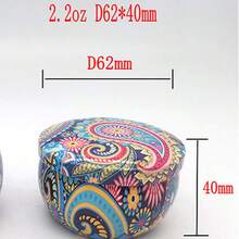 36个/套 2.2盎司带盖锡罐，散装空锡罐，适用于蜡烛制作，也适合存放衣物碎屑、干果、粉末等，成人DIY蜡烛制作，多种图案可选 - 混合色 - 查看 6