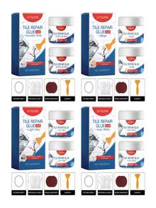 Kakelreparationslim, flerfärgat, läckagetätningsmedel för vardagsrum och badrum. Det har hög vidhäftningsstyrka, är vattentätt och läckagesäkert, vilket säkerställer långvariga reparationseffekter. Det kan användas för att reparera repor, hål och springor på olika ytor som kakel, badkar och keramik. - Multifärgad - Visa 7