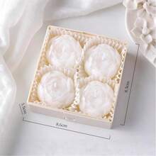 4pcs Valentine's Day Rose Aromatherapy Candles, Romantic Gift DIY Companion Gift, High Quality Soy Wax Handmade, Smoke Free With Aroma Candles, Perfect For Lover's Restaurant Decoration, Table Decoration, Party Scene Decoration, Candlelight Dinner Desktop Decoration, Home Decoration, Birthday Party, Companion Gift, Birthday Candles - Multicolor - View 10