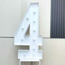 73cm Tall LED Number Light, Shining Party Decor For Holidays, Birthdays, Weddings, Graduations, Great For Photos, Illuminating Party Supplies - White - View 14