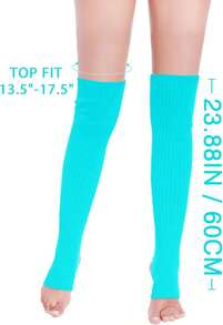 Women's Neon Knit Leg Warmer For 80s Party Dance Sports Yoga,35562296 - 藍色 - 查看 5