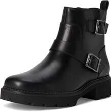 Vionic Folsom Boots Women's 7 Black Leather Side-Zipper Ankle Booties GAL1910 - 黑色 - 查看 3