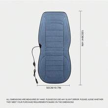 1pc 12V Heating Car Seat Cushion, Universal Plush Heated Car Seat Pad For Single Seat, Warm In Winter