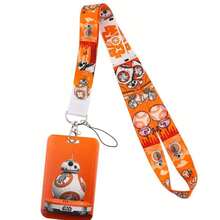 Star Wars 一套星球大战证件卡套挂绳和卡通钥匙扣，耐用ABS材质，包含阿纳金和阿纳金图案，适用于学生证和交通卡。 - 彩色 - 查看 11
