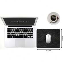 Mouse Pad With Stitched Edge, Comfortable Mouse Pads With Non-Slip Rubber Base, Washable Mousepads Bulk With Smooth Cloth, Mouse Pads For Computers Laptop Mouse 10.2x8.3x0.12inch Contour,35467700 - 卡其色 - 查看 2