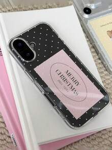 闪亮星空透明手机壳，兼容 17 Pro Max/16/15/14/13/12 Pro Max/11，可爱梦幻闪亮防震保护套，韩版风格礼物 - 小白波點 - 查看 5