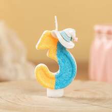2-Color Blue Witch Hat Numeral Birthday Candles, Holiday Theme Cake Topper, Birthday Party Decorations And Suitable Small Gifts, Creates Holiday Atmosphere