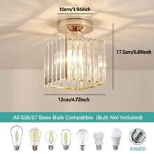 Modern Luxury Crystal E27 Ceiling Light For Bedroom, Corridor, Entrance, Dining Room, Kitchen, Staircase, Bathroom, Balcony