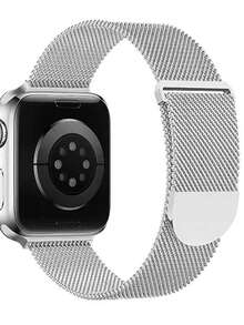 1条不锈钢米兰尼斯表带，兼容 Series 11，金属半圆形设计替换表带，配件 #时尚必备 #通勤必备 #夏季表带推荐 #精致配饰 #数码配件 - 彩色 - 查看 14