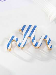 1pc New European And American Fashion Wavy Multicolor Hair Clips Suitable For Daily Use, Travel And Wearing With Thick Hair Fashion Hair Accessories Elegant Hair Claws Women Hair Clutch Casual Hair Jaw Clip - Multicolor - View 5