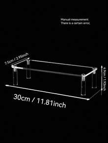 1 pièce Présentoir en acrylique à étages, Présentoir trapézoïdal à 3 niveaux, Étagère de rangement et d'exposition pour la maison pour les bijoux, les cosmétiques, Présentoir de stockage multicouche transparent, Présentoir à gâteau, Présentoir à parfum - Multicolore - Voir 7