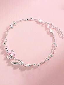 新款优雅狐狸手链，奢华精致的三之里狐狸饰品 - 彩色 - 查看 1