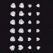 24-30-72pcs/Set Minimalist Punk Geometric Circle, Square, Heart Zirconia Stud Earrings For Men, Glamorous Party, Festival, Vacation, Music Event, Couple, Party, Date, Gift, Casual Wear - 彩色 - 查看 10