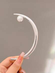 3个/2个/1个银色新月发夹,新款中国风简约复古月牙发髻发夹,优雅百搭渐变发饰,适合日常、休闲、派对、工作、度假、化妆、服装搭配、返校季等场合。 - 彩色 - 查看 12