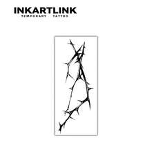 INKARTLINK 革命性技术纹身，半永久纹身，荆棘纹身，逼真纹身，心跳纹身，临时纹身，假纹身，防水，外观逼真，小众设计纹身，水果纹身，植物纹身 - 黑色 - 查看 5