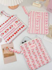 1pc Floral Print Quilted Cute 6 6.8 7 Inch E-Reader Sleeve Storage Bag Kindle Accessories Women's Accessories MP3/MP4/MP5 Storage Bag Mobile Phone Bag SA569P Kindle Paperwhite 2024 1/2/3/4/5/6 E-Book Reader Storage Bag, 6-7 Inch E-Reader Sleeve For Kindle/Boox/Kobo, Digital Protective Bag For Students, School Daily Use,Storage Orangizer,Travel Essential - Multicolor - View 4